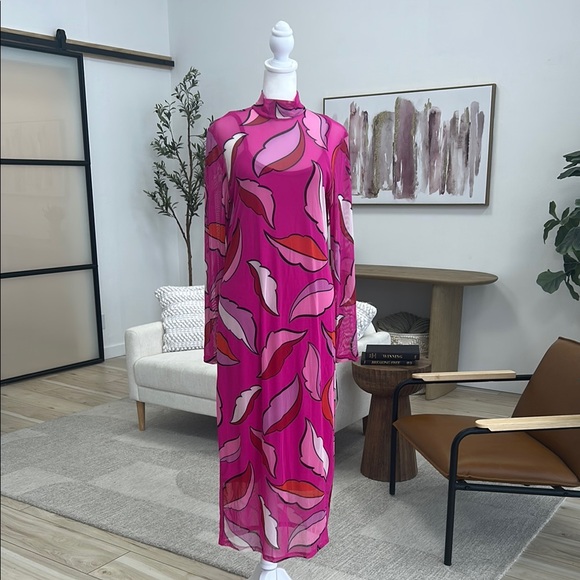 Sammy B Pink Floral Dress - Picture 1 of 8